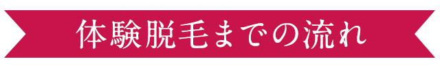 脱毛体験までの流れ